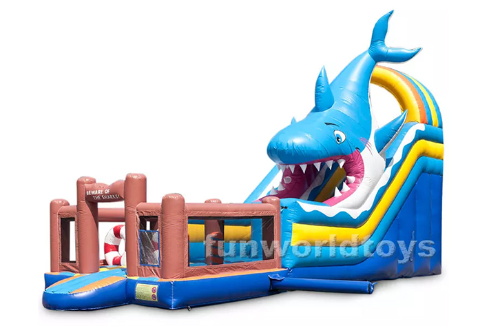 Shark Inflatable Bounce House with slide FWD239