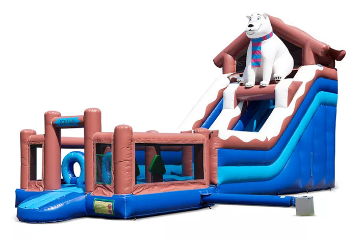 Inflatable polar bear dry slide FWD233