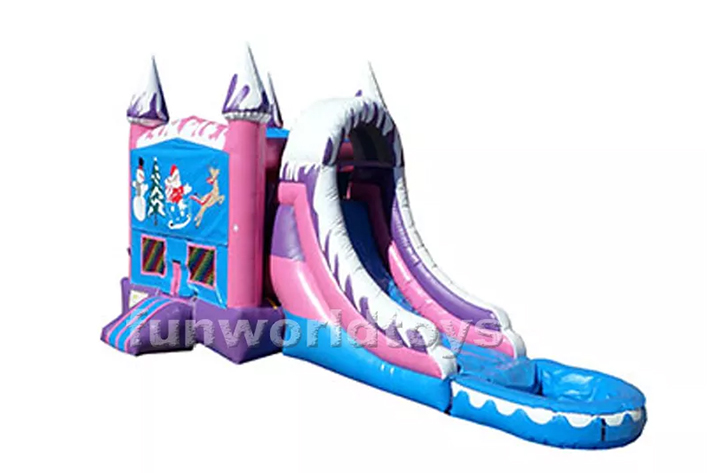 Outdoor bounce house with water slide FWZ286