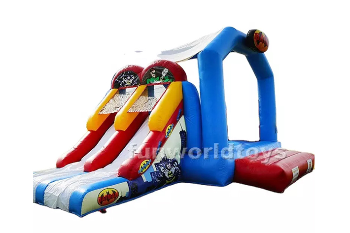 Inflatable color bounce house with slide FWZ323