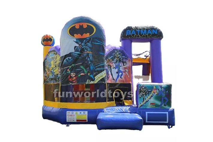 Inflatable batman bounce house with slide FWZ322