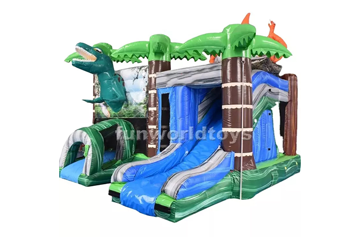 Dinosaur bounce house with inflatable slide FWZ321