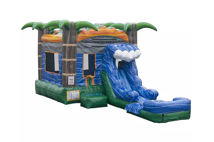 Inflatable bouncers jumping castles with slide  FWZ344