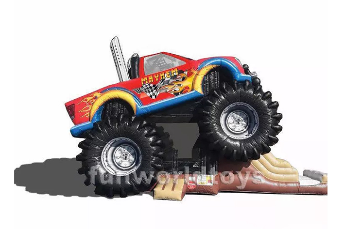 Grave digger monster truck bouncer house FWC244