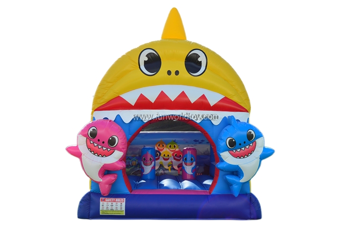 Cute Shark Bounce House FWC399