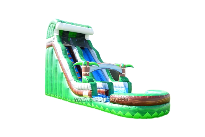 Green Inflatable Water Slide FWS409