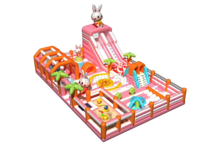 Commercial inflatable rabbit paradise playground FWND53